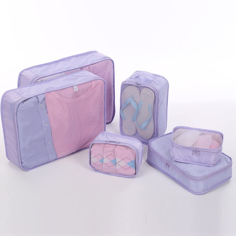 JJ POWER Travel Packing Cubes, Luggage Organizers with Shoe Bag (Purple) - Image 5